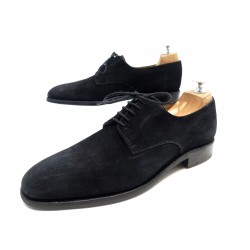 CHAUSSURES JM WESTON 556 DERBY 7.5D 41.5 EN DAIM NOIR BLACK SUEDE SHOES 850€