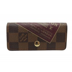 NEUF ETUI PORTE CLES LOUIS VUITTON DAMIER EBENE TRUNK LABELS KEY HOLDER 235€