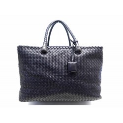 NEUF SAC A MAIN BOTTEGA VENETA FOURRE TOUT CUIR INTRECCIATO BLEU HAND BAG 7200€