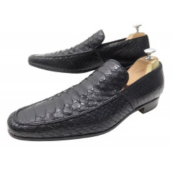 Louis Vuitton Black Beaded Suede and Crocodile Cap Toe Smoking Slippers Size 38