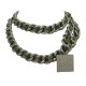 CEINTURE CHANEL COLLIER CHAINE MEDAILLON CC T90 METAL & SILICONE KAKI BELT 1810€