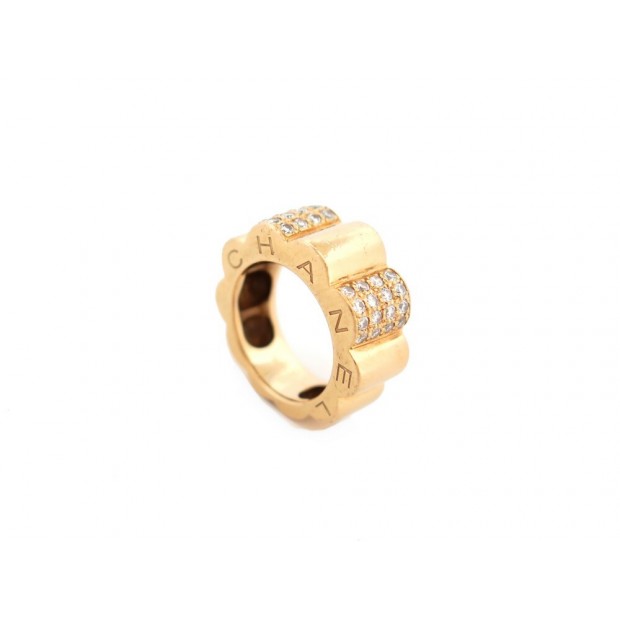 BAGUE CHANEL PROFIL DE CAMELIA OR JAUNE 18K DIAMANTS 0.68CT 13GR GOLD RING 9100€