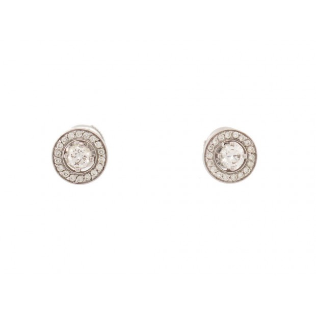 BOUCLES D'OREILLES BOUCHERON AVA OR BLANC 18K DIAMANTS 0.68CT EARRINGS 6500€