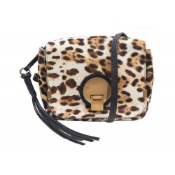 NEUF SAC A MAIN CHLOE INDY MM BANDOULIERE CUIR POULAIN LEOPARD HAND BAG 2200€