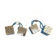 LOT DE 2 ELASTIQUES A CHEVEUX CUBE LOUIS VUITTON RESINE BLEU METAL ELASTICS 360€