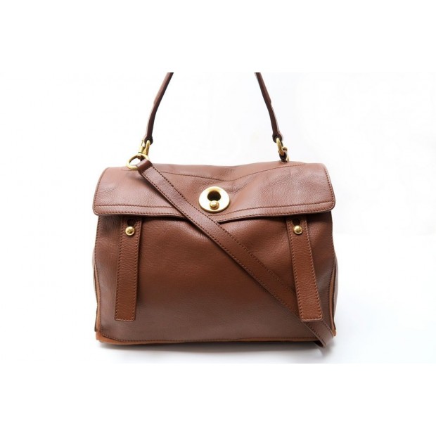 SAC A MAIN YVES SAINT LAURENT MUSE TWO 2 MM 295161 EN CUIR MARRON HAND BAG 1075€