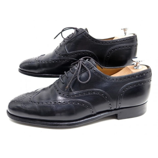 CHAUSSURES BERLUTI 6.5 40.5 RICHELIEUS BOUT FLEURI CUIR NOIR LEATHER SHOES 1500€