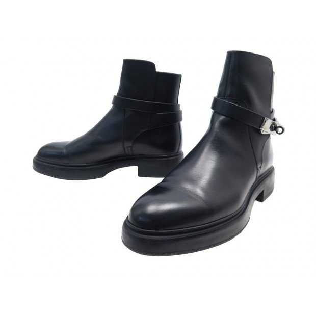 CHAUSSURES HERMES BOTTINES FOLLOW WS192081Z CUIR 40.5 FERMOIR KELLY BOOTS 1260€