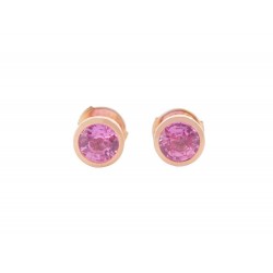 NEUF BOUCLES D'OREILLES POIRAY PUCES LOLITA SAPHIR ROSE OR JAUNE EARRINGS 3500€