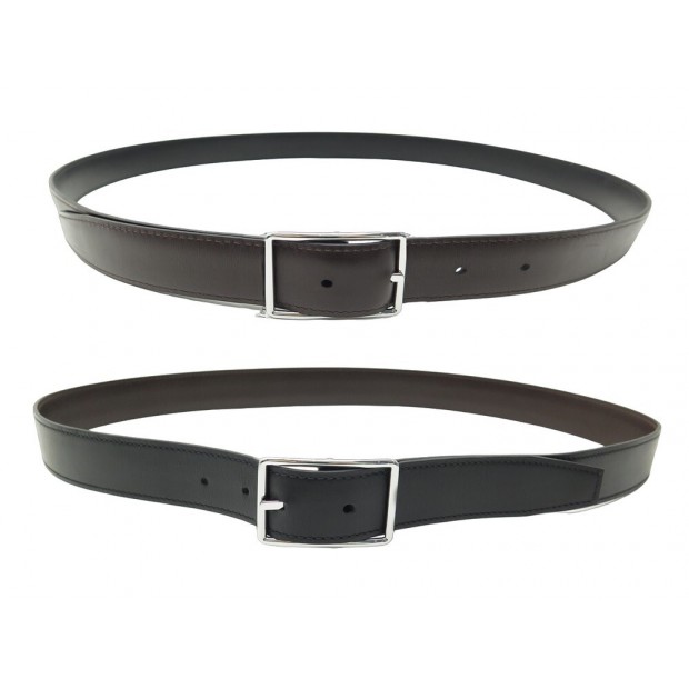 CEINTURE JM WESTON IENA 7032BHMIEP00 T 105 REVERSIBLE CUIR BOX LEATHER BELT 420€