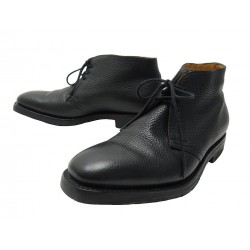 CHAUSSURES JOHN LOBB BOTTINES GIONO 6E 40 EN CUIR GRAINE NOIR BOOTS SHOES 1700€