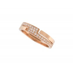 BAGUE DINH VAN SEVENTIES PM 222115 53 OR ROSE 18K ET DIAMANTS GOLD RING 2450€