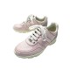 NEUF CHAUSSURES CHANEL BASKETS CC TRAINER G31711 38.5 TOILE ROSE SNEAKERS 1300€