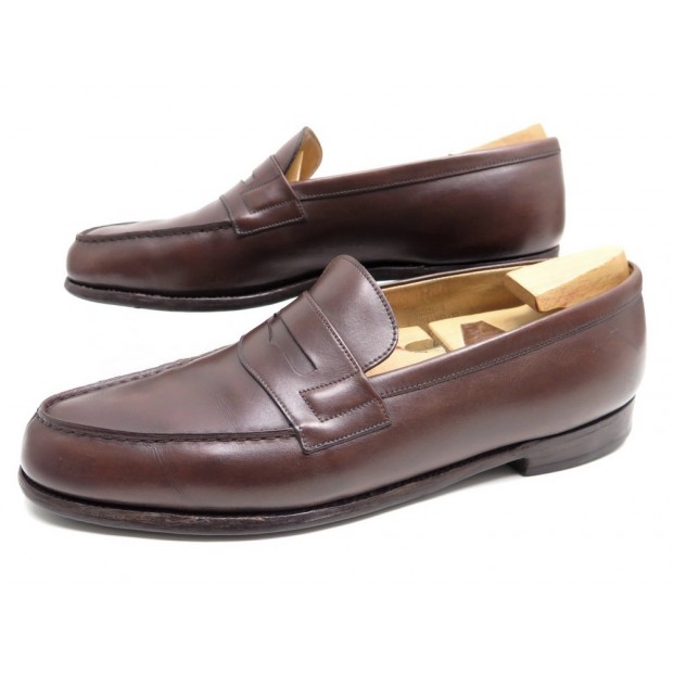 CHAUSSURES JM WESTON MOCASSINS 180 9B 43 CUIR EMBAUCHOIRS LOAFERS SHOES 650€