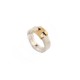 BAGUE HERMES HERAKLES T50 ARGENT 925 ET OR 18K SILVER AND GOLD BAND RING 1310€