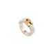 BAGUE HERMES HERAKLES T50 ARGENT 925 ET OR 18K SILVER AND GOLD BAND RING 1310€