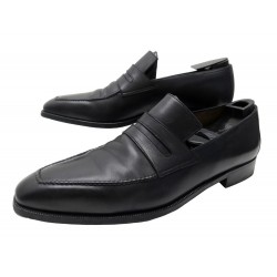 CHAUSSURES BERLUTI OLGA 348 11 45 MOCASSINS CUIR NOIR LEATHER SHOE LOAFERS 1590€