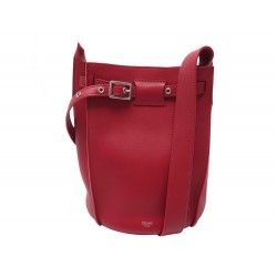 NEUF SAC A MAIN CELINE SEAU BIG BAG CUIR ROUGE BANDOULIERE PURSE HAND BAG 2000€