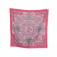 FOULARD HERMES LES TUILERIES EN SOIE ROSE CARRE 90 CM BOITE PINK SILK SCARF 460€