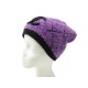 NEUF BONNET CHANEL LOGO CC EN CACHEMIRE 44CM VIOLET PURPLE CASHEMERE SCARF 850€