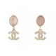 NEUF BOUCLES D'OREILLES CHANEL PENDANTES LOGO CC ABB806 GOLD NEW EARRINGS 630€
