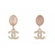 NEUF BOUCLES D'OREILLES CHANEL PENDANTES LOGO CC ABB806 GOLD NEW EARRINGS 630€