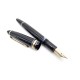 NEUF STYLO PLUME MONTBLANC MEISTERSTUCK 146 DORE RESINE NOIR PISTON PEN 650€