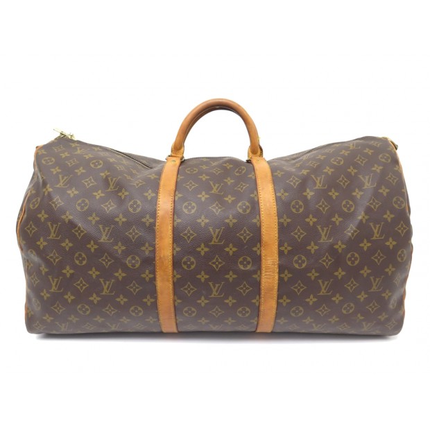 VINTAGE SAC DE VOYAGE LOUIS VUITTON KEEPALL 60 BANDOULIERE MONOGRAM BAG 2400€