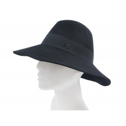 CHAPEAU MAISON MICHEL KATE TAILLE S 56CM EN FEUTRE NOIR BLACK FELT HAT 550€