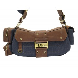 SAC A MAIN CHRISTIAN DIOR STREET CHIC EN TOILE DENIM HAND BAG PURSE 4000€