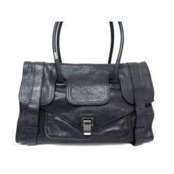 SAC A MAIN PROENZA SCHOULER PS1 MEDIUM CUIR NOIR BLACK LEATHER HAND BAG 1990€