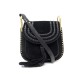 SAC A MAIN CHLOE HUDSON WHIPSTITCH SMALL CUIR DAIM NOIR BANDOULIERE BAG 1950€