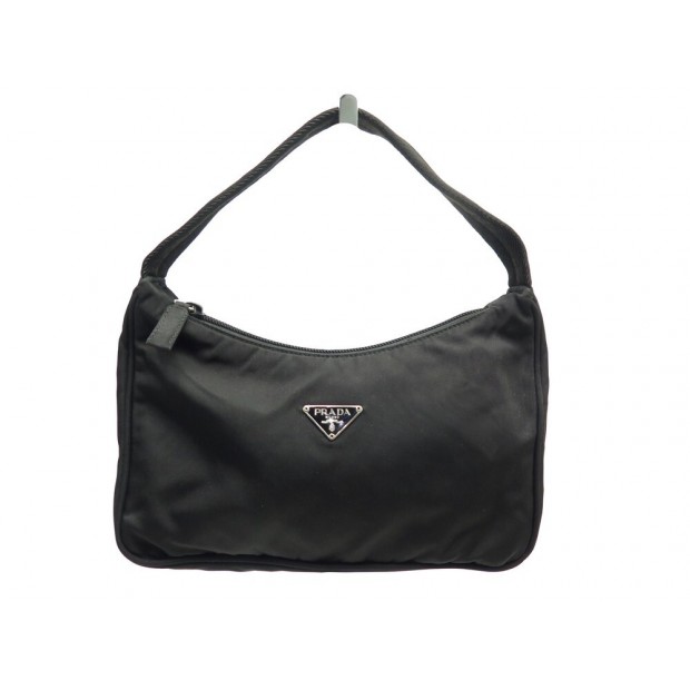 SAC A MAIN PRADA HOBO EN NYLON NOIR PORTE EPAULE BLACK SHOULDER BAG PURSE 920€