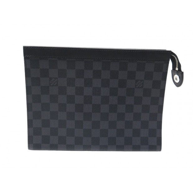 NEUF POCHETTE LOUIS VUITTON DE VOYAGE MM TOILE DAMIER GRAPHITE N41696 POUCH 775€