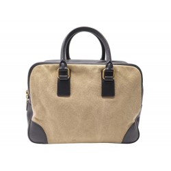 SAC A MAIN CELINE BOWLING WEEKEND TOILE & CUIR LEATHER CANVAS TRAVEL BAG 2000€
