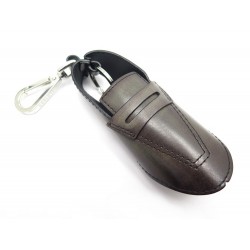 NEUF PORTE CLES BERLUTI CHAUSSURE MOCASSIN ANDY CUIR MARRON NEW KEY RING 370€