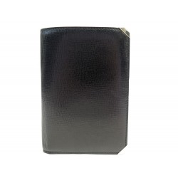 NEUF PORTEFEUILLE GUCCI PORTE CHEQUIER EN CUIR NOIR BLACK LEATHER WALLET 250€