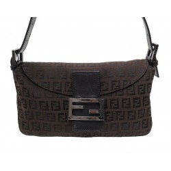 SAC A MAIN FENDI BAGUETTE TOILE MONOGRAMME ZUCCA 8BR003 HAND BAG PURSE 2900€