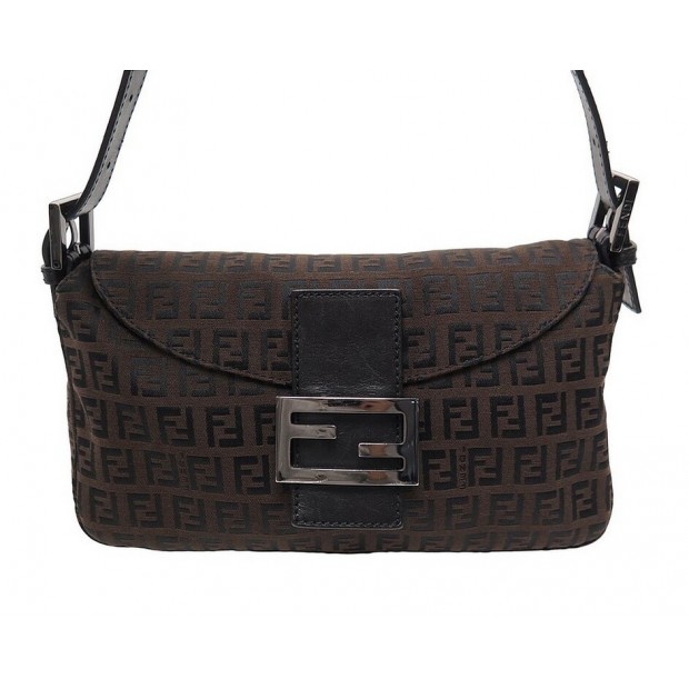 SAC A MAIN FENDI BAGUETTE TOILE MONOGRAMME ZUCCA 8BR003 HAND BAG PURSE 2900€