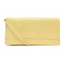 POCHETTE SAC A MAIN LOUIS VUITTON HONFLEUR PORTEFEUILLE CUIR EPI JAUNE BAG 670€