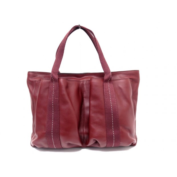 SAC A MAIN HERMES CARAVANE 049021CK55 MM CUIR ROUGE CABAS RED TOTE BAG 2800€