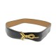 VINTAGE CEINTURE HERMES CORDEAU CUIR BOX NOIR T65 BOUCLE BLACK LEATHER BELT 835€