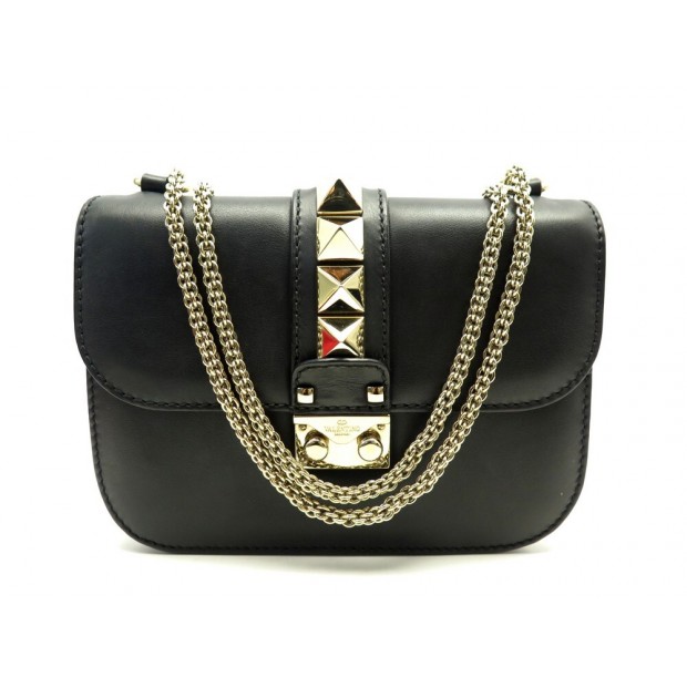 SAC A MAIN VALENTINO VITELLO GLAM LOCK ROCKSTUD FLAP MM BANDOULIERE CLUTCH 1980€