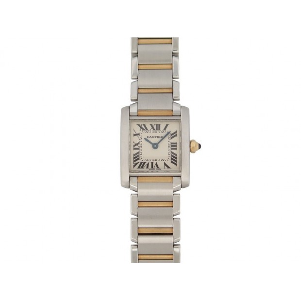 MONTRE CARTIER TANK FRANCAISE 2300 PM 24 MM OR & ACIER QUARTZ GOLD WATCH 6800€