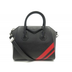 SAC A MAIN GIVENCHY STRIPPED ANTIGONA BB500CB0EW S CUIR NOIR ET ROUGE BAG 2270€