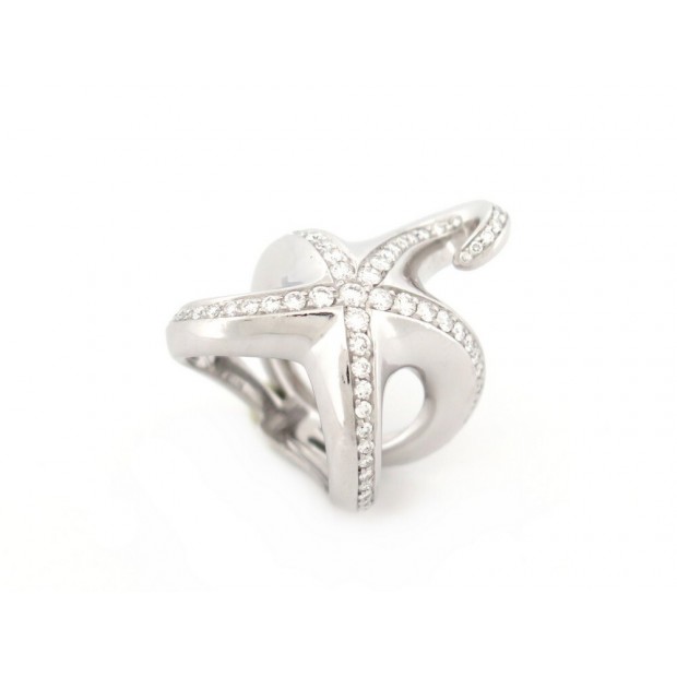 BAGUE BOUCHERON OCTOPUSSY TAILLE 52 EN OR BLANC 18K ET DIAMANTS WHITE GOLD RING