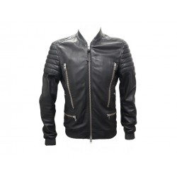 BLOUSON ALL SAINTS PERFECTO CUIR NOIR M 48 VESTE BLACK LEATHER BIKER JACKET 519€