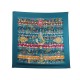 NEUF FOULARD HERMES RIVES FERTILES HENRY CARRE 90 EN SOIE BLEU SILK SCARF 460€