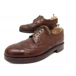 CHAUSSURES JM WESTON DERBY 7D 41 TRIPLE SEMELLES CUIR MARRON LEATHER SHOES 1290€