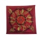 VINTAGE FOULARD HERMES MOTIF MORS ET BLASONS EN SOIE ROUGE RED SILK SCARF 495€